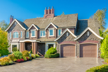 Outside of a big house